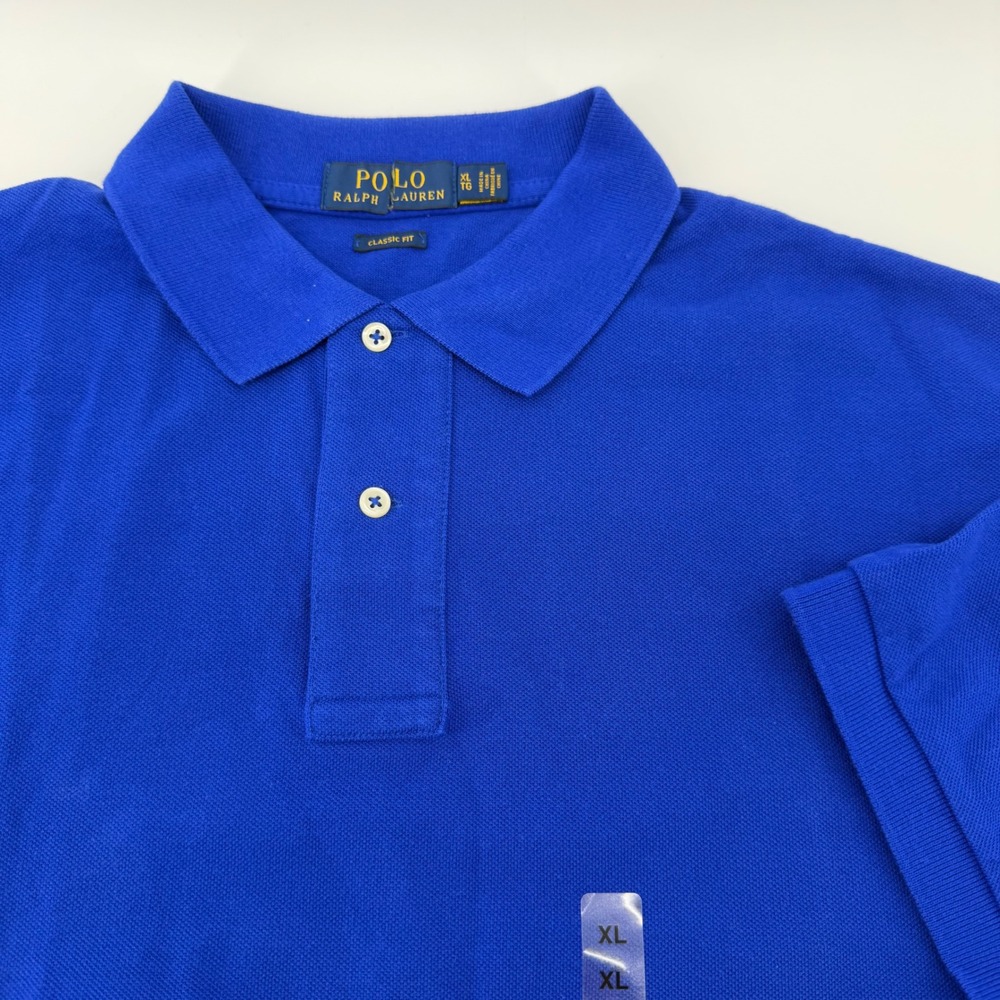 Polo Ralph Lauren Polo Mens XL Blue Classic Fit Cotton Mesh Short Sleeve Shirt